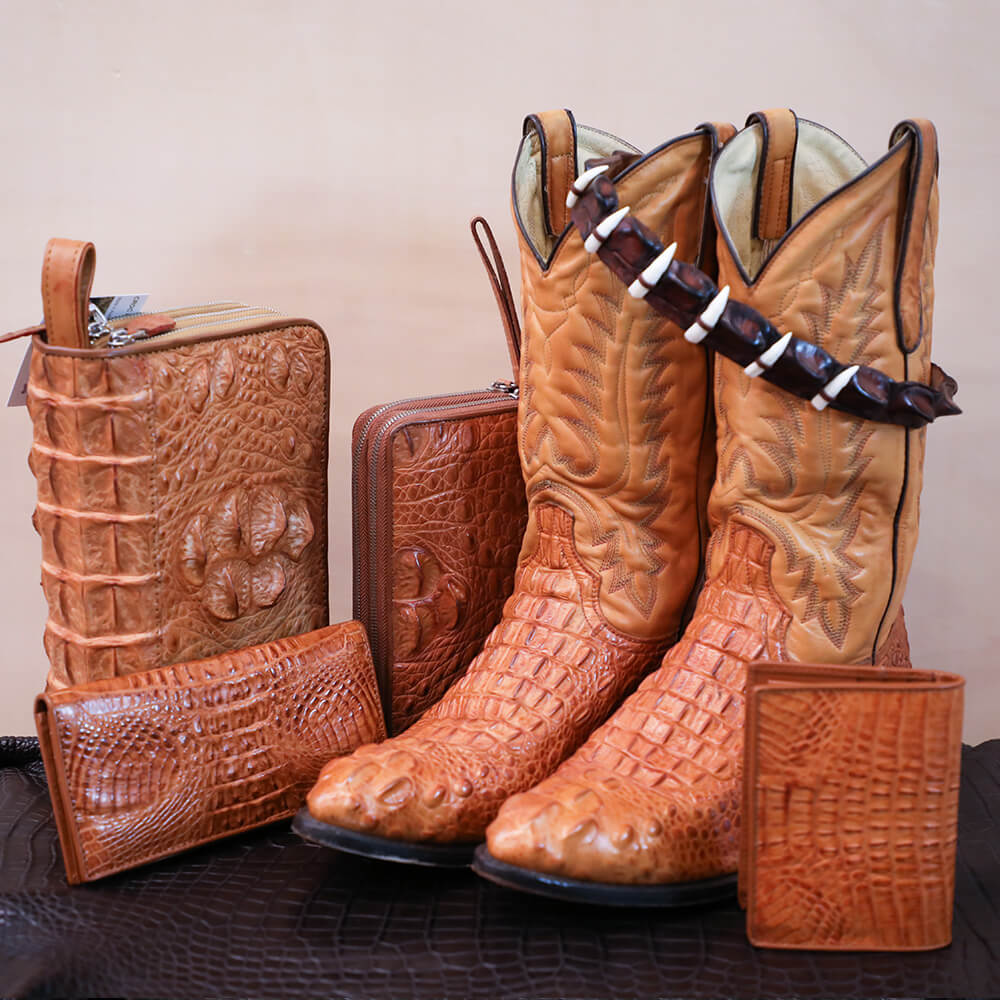 Hornback Crocodile Tail Wrap, Wallet and Purse